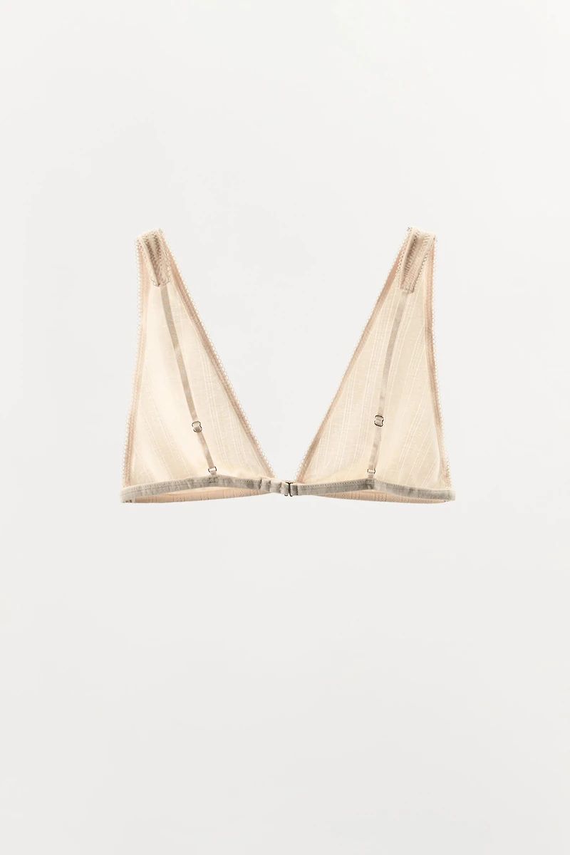 POINTELLE TRIANGLE BRA