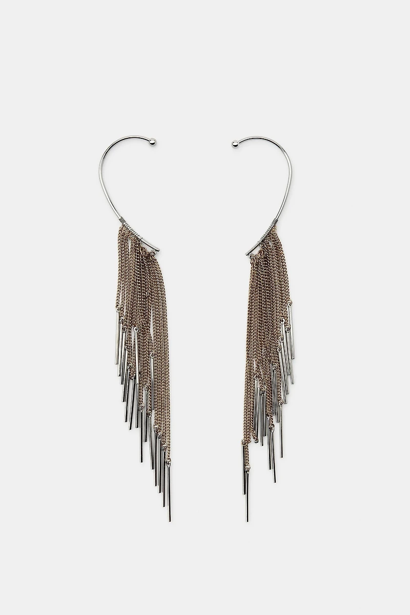 CHAIN CASCADE EAR CUFF EARRINGS