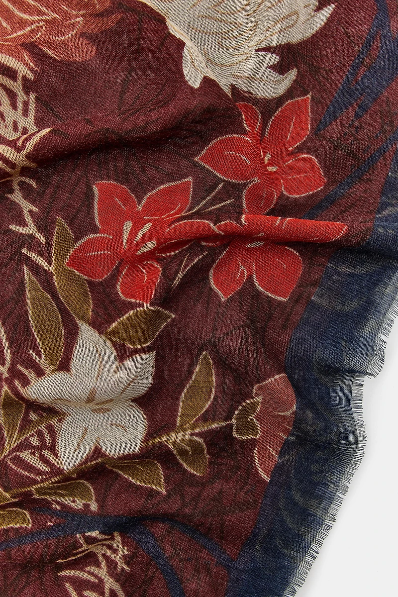 FLORAL PRINT SCARF