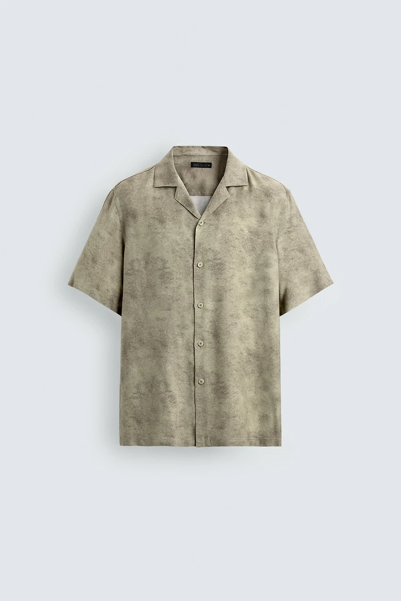 RELAXED FIT SATIN EFFECT SHIRT