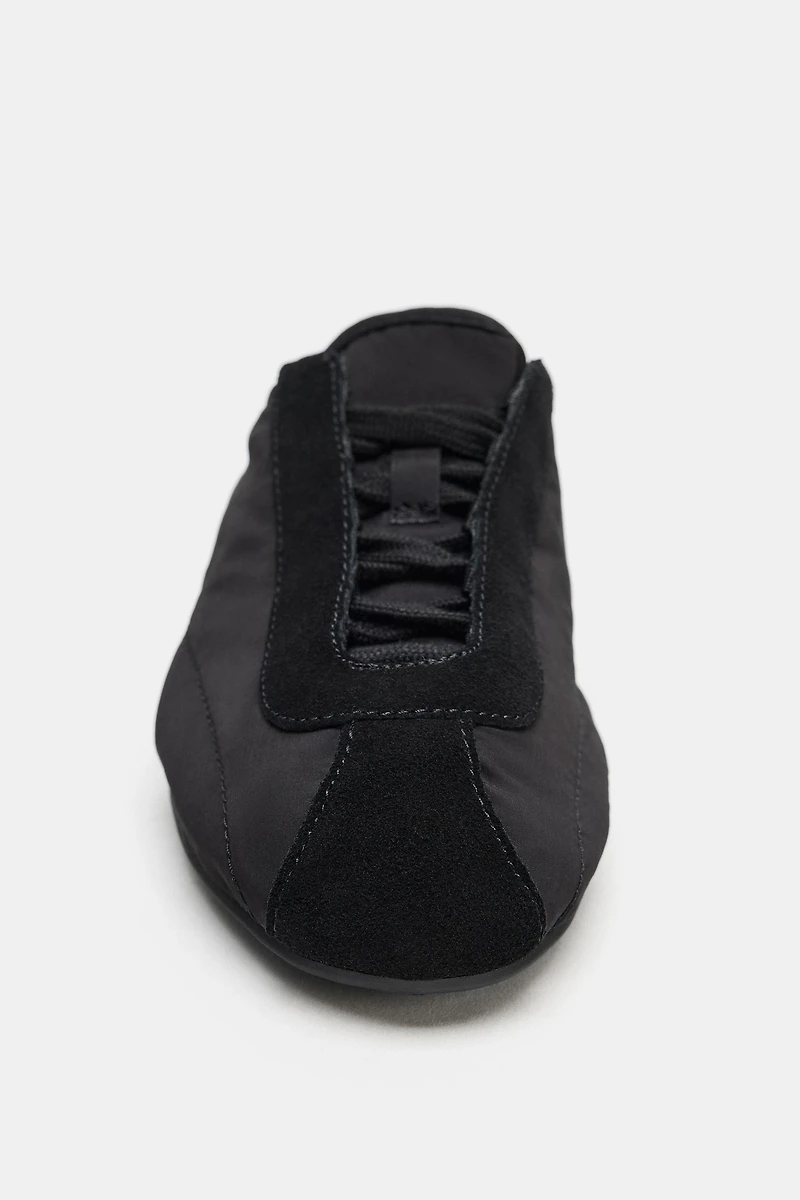 FABRIC COLLAPSIBLE HEEL SNEAKERS