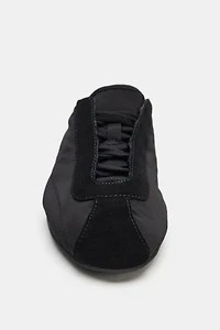 FABRIC COLLAPSIBLE HEEL SNEAKERS