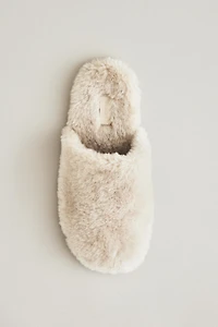 FAUX FUR MULE SLIPPERS