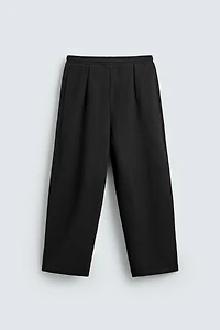 PLEATED WIDE FIT JOGGER PANTS