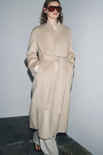 ZW COLLECTION LIMITED EDITION MINIMAL WOOL BLEND COAT