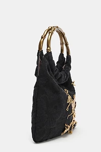 EMBROIDERED MINI BUCKET BAG