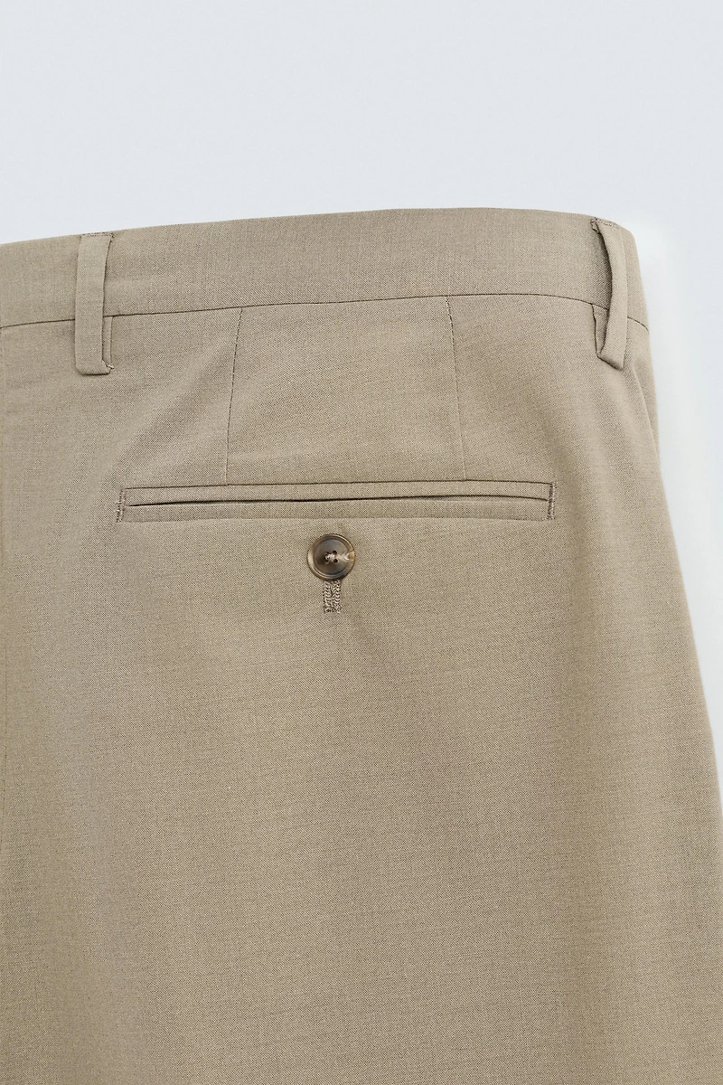 TEXTURED SUIT PANTS