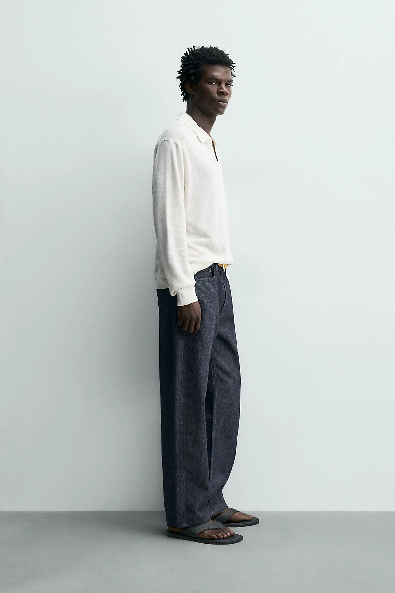 COTTON-HEMP STRAIGHT FIT JEANS