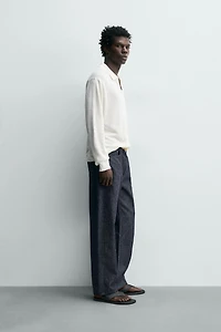 COTTON-HEMP STRAIGHT FIT JEANS