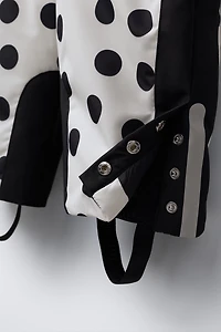 WATER RESISTANT AND WINDPROOF POLKA DOT JUMPSUIT
