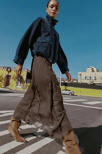 JUPE DENTELLE GODETS