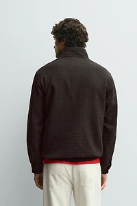 TEXTURED PLAID JACKET