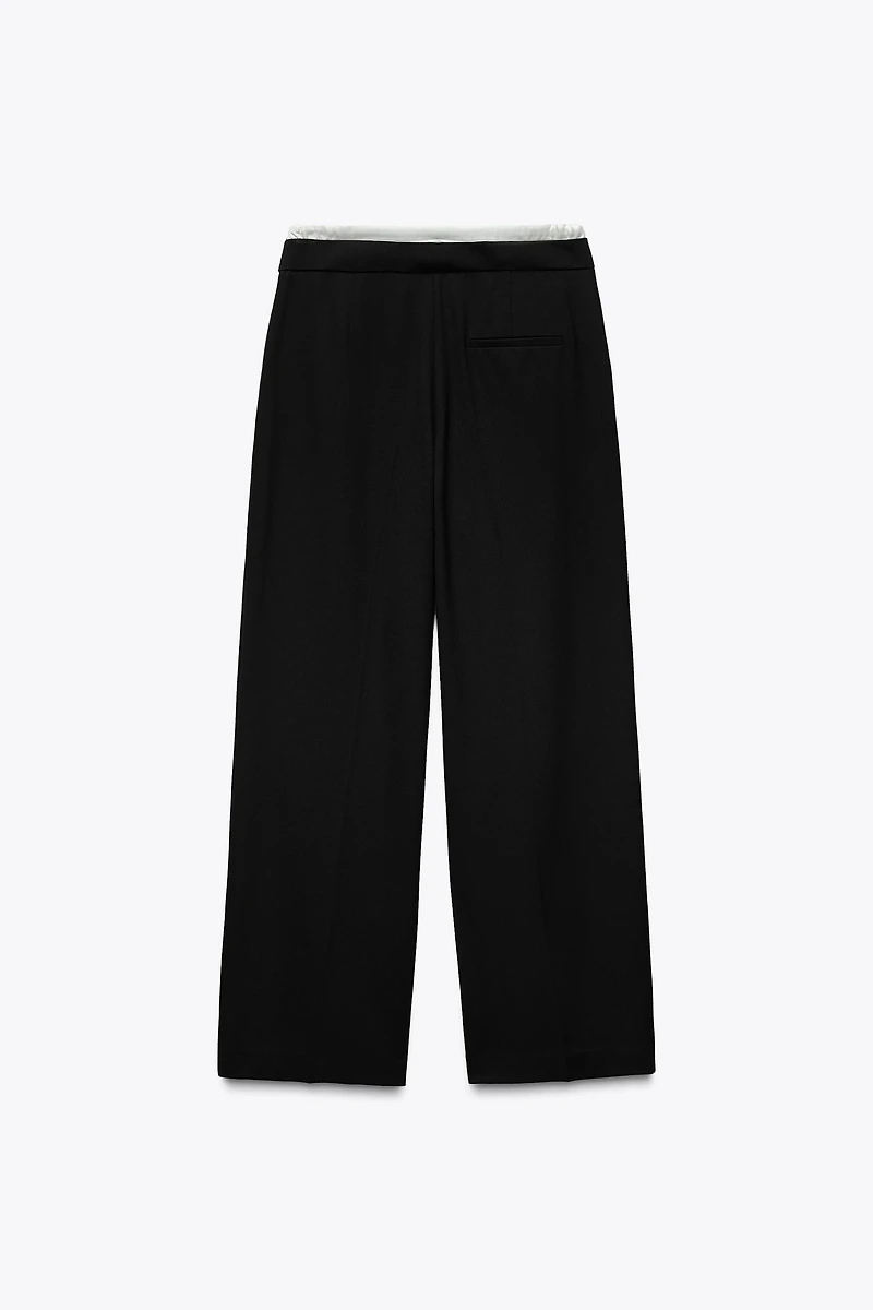 DOUBLE WAIST WIDE LEG PANTS