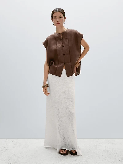 Waistcoat with buttoned chest detail