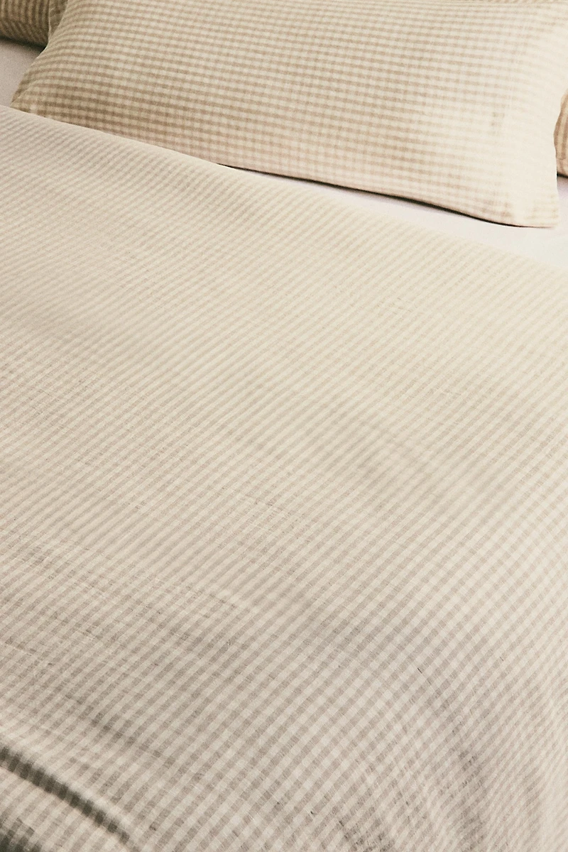 DYED THREAD CHECK DUVET COVER