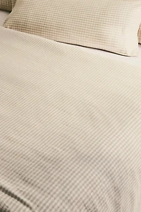 DYED THREAD CHECK DUVET COVER