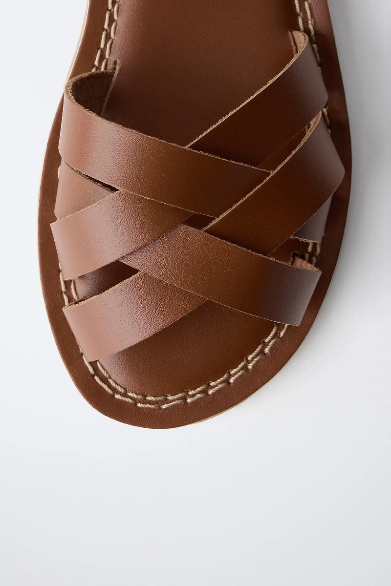 LEATHER STRAP SANDALS