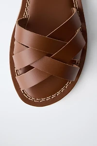 LEATHER STRAP SANDALS