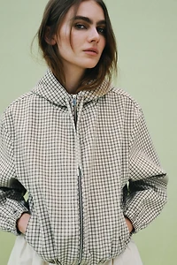 PLAID HOODED JACKET