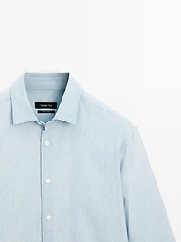Denim slim-fit shirt