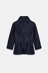 ZW COLLECTION PEPLUM DENIM SHIRT