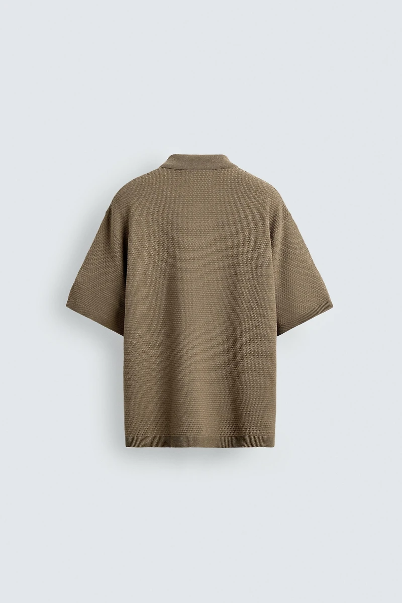 TEXTURED KNIT SHIRT