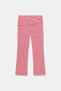 PANTALON CAPRI À CARREAUX VICHY