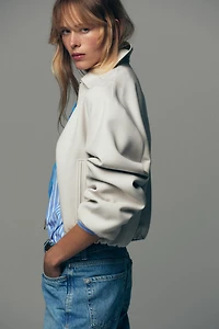ZIP-UP GATHERED JACKET