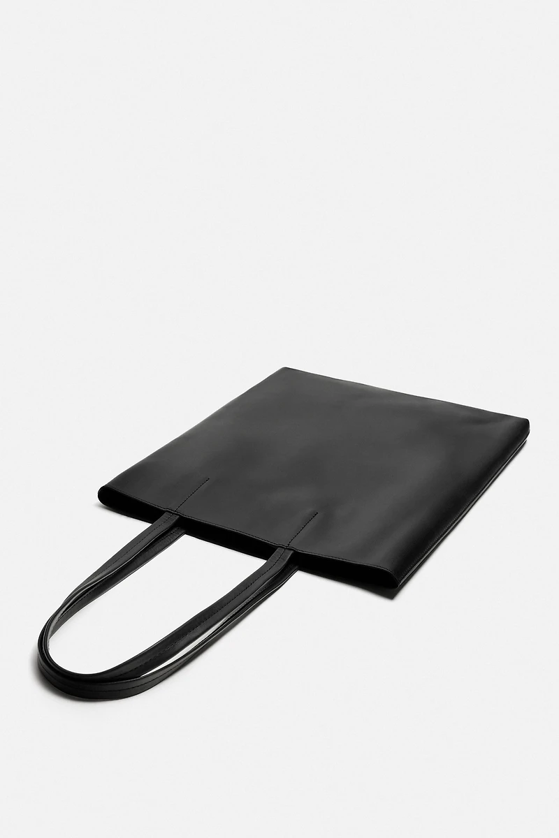 LEATHER SHOPPER BAG