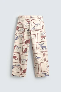 PANTALON À IMPRIMÉ COMICS