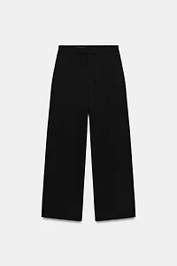 LOW-RISE WIDE LEG PANTS