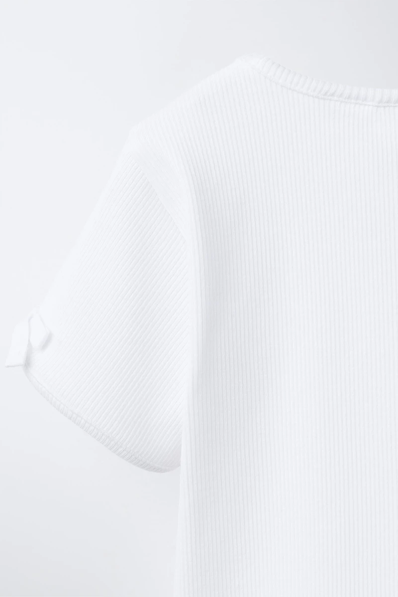 RIBBED STRIPED TIE T-SHIRT