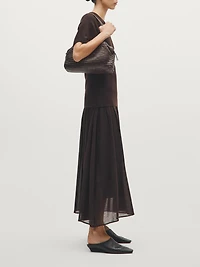 Sac satchel tressé en cuir nappa