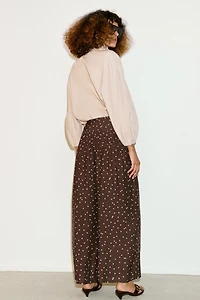 PANTALON LARGE À POIS