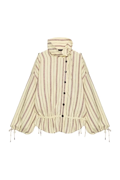 VESTE EN LIN À RAYURES
