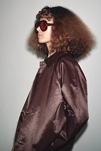 ZW COLLECTION SATIN JACKET