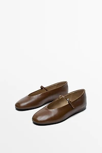 Soft leather ballerinas