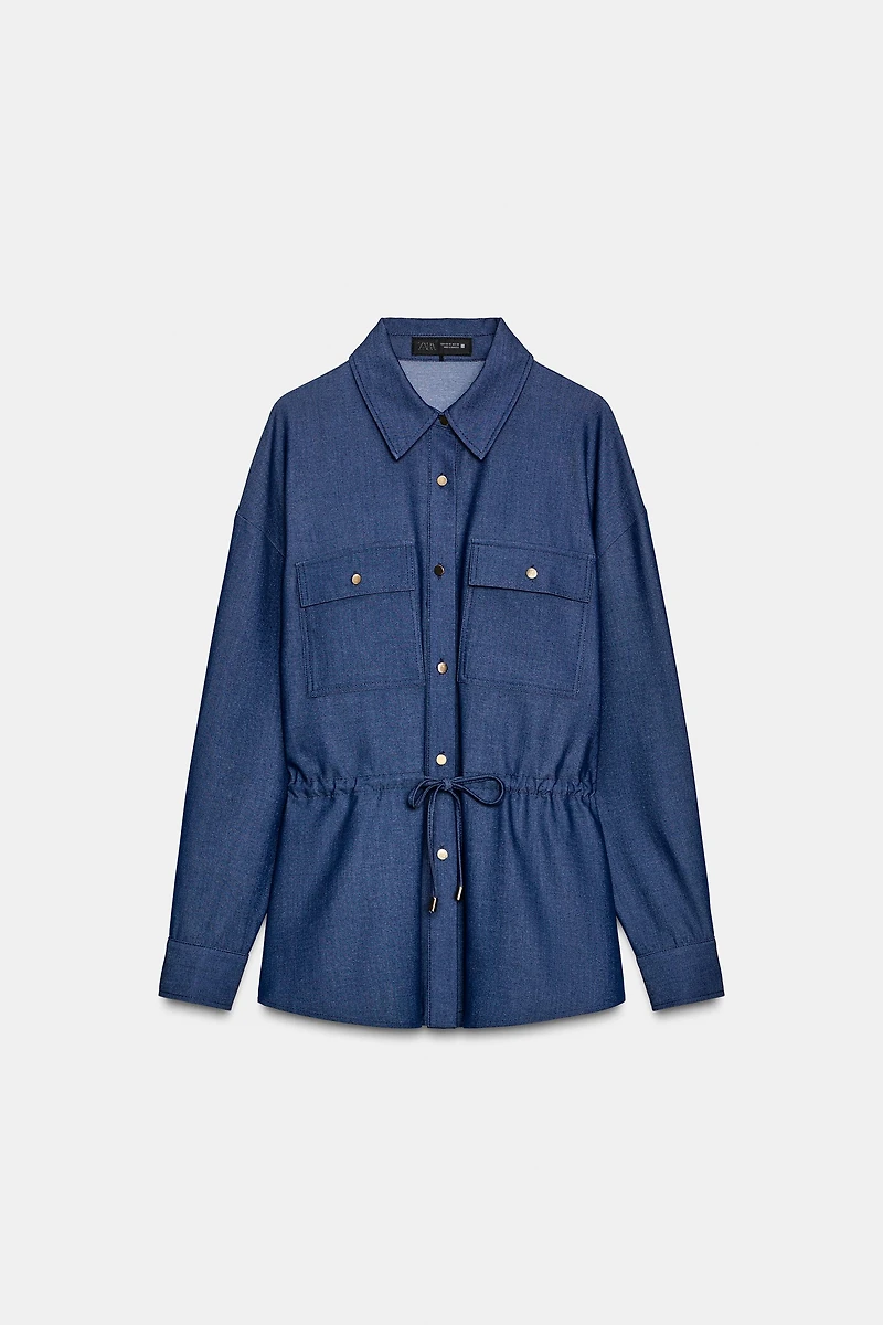 DRAWSTRING SAFARI SHIRT