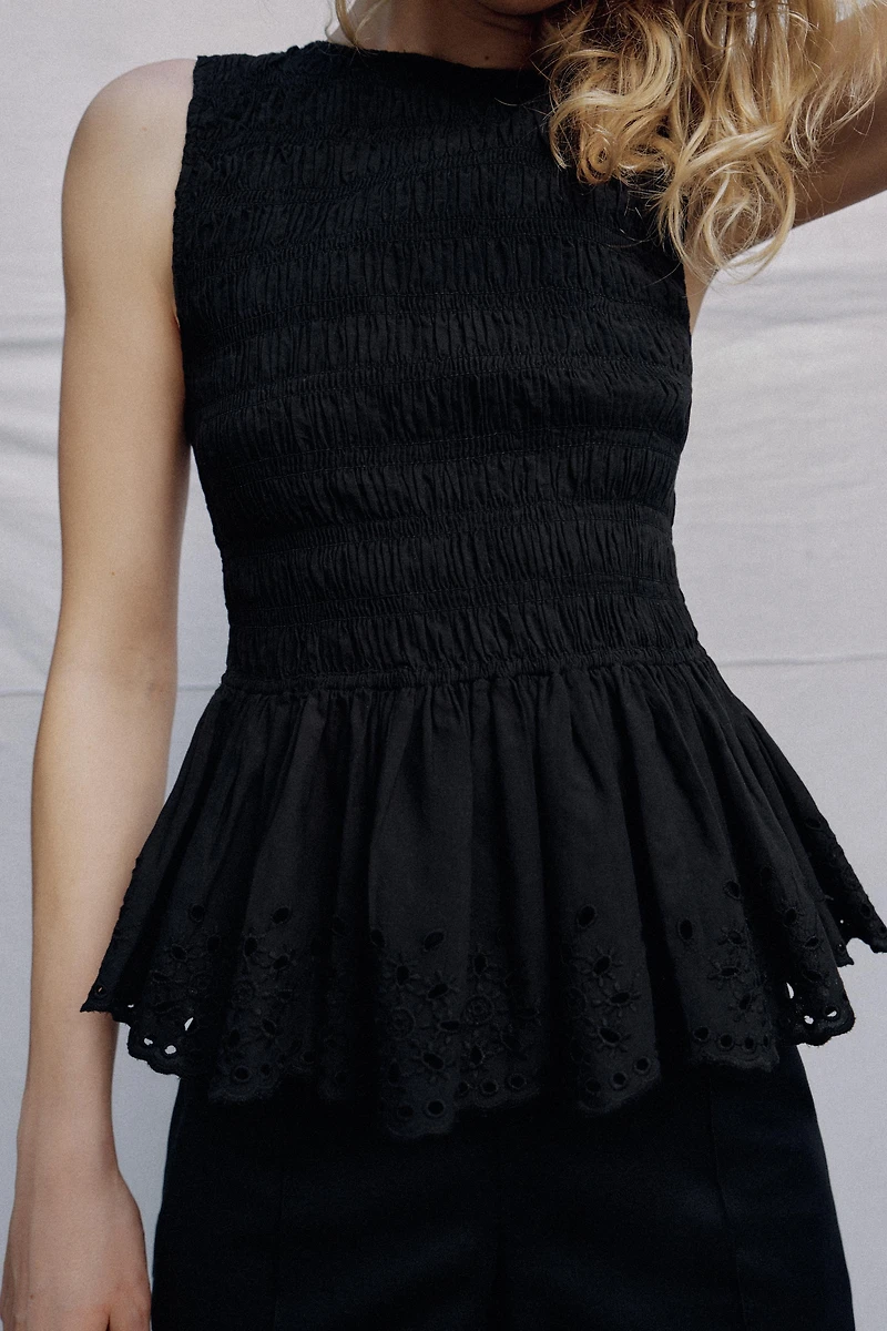 SMOCKED TOP