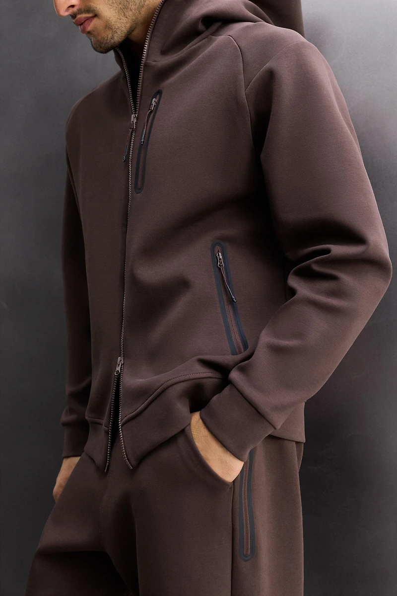 SWEAT TECHNIQUE À CAPUCHE ZIPPÉ