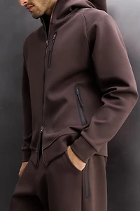 SWEAT TECHNIQUE À CAPUCHE ZIPPÉ