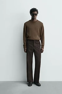 100% WOOL FLARE FIT PANTS