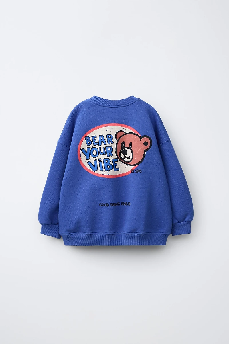 BEAR PATCH SWEATSHIRT