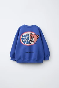 BEAR PATCH SWEATSHIRT