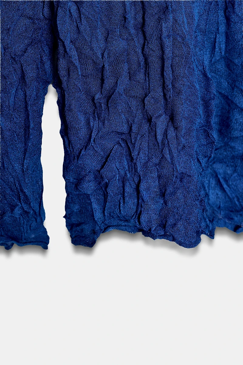 CRINKLE EFFECT KNIT JUMPER