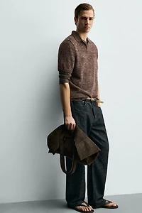 TEXTURED KNIT POLO