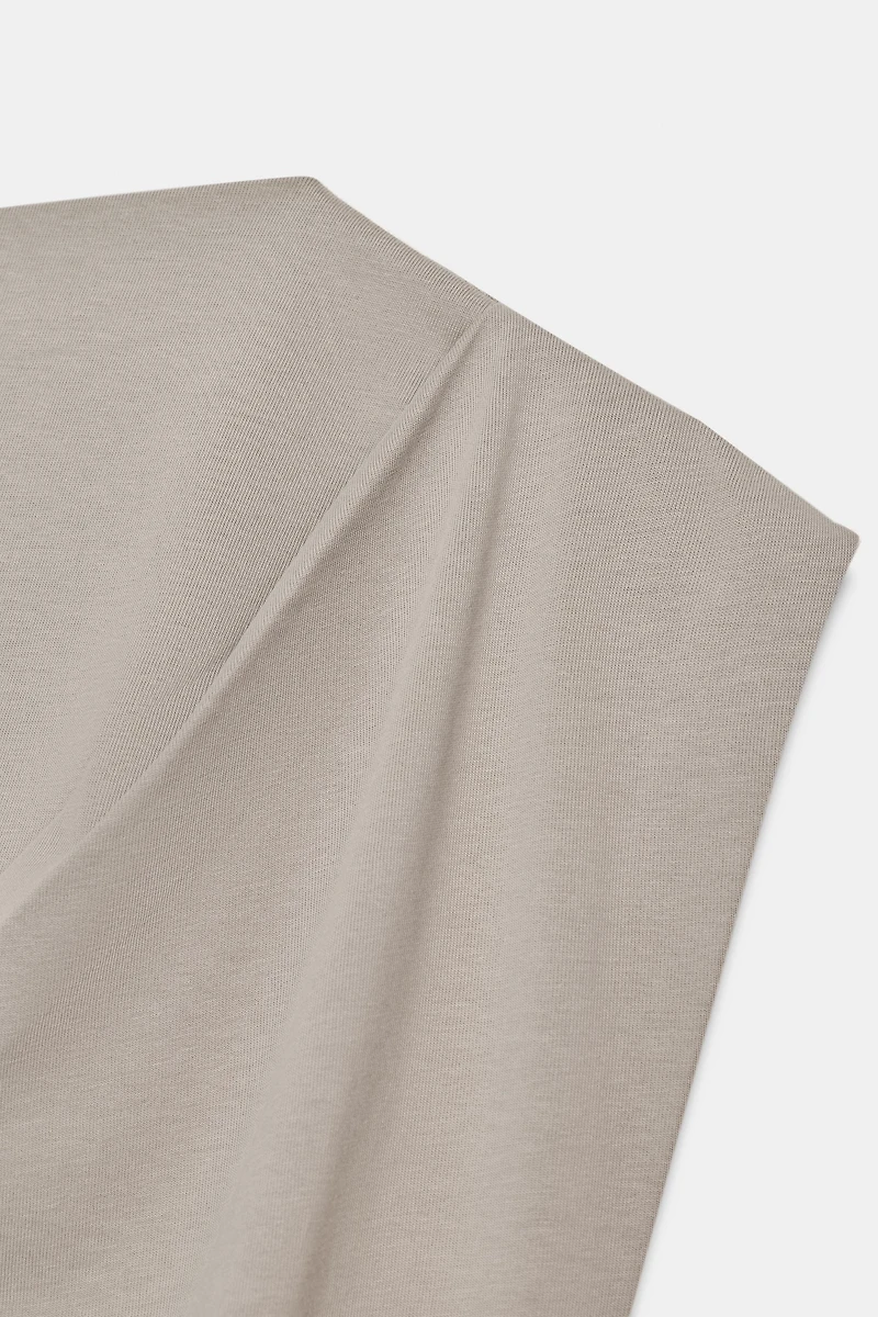 DRAPED COTTON TOP
