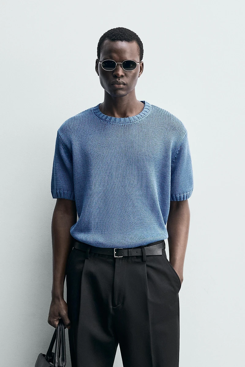RELAXED FIT KNIT T-SHIRT
