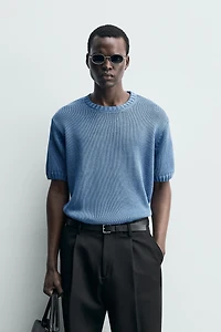 RELAXED FIT KNIT T-SHIRT
