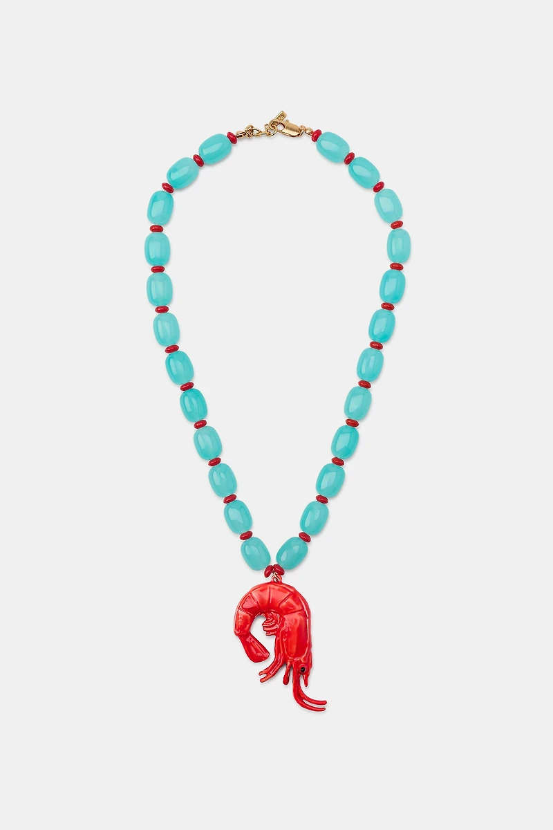 SHRIMP BEAD NECKLACE